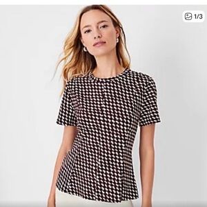 Ann Taylor Peplum Top - Size Small